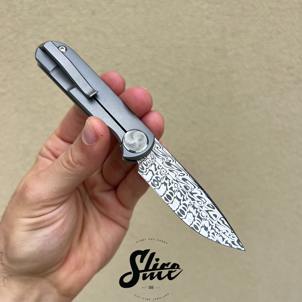 *SOLD* Gareth Bull 2.75" Damasteel Shamwari Spiro