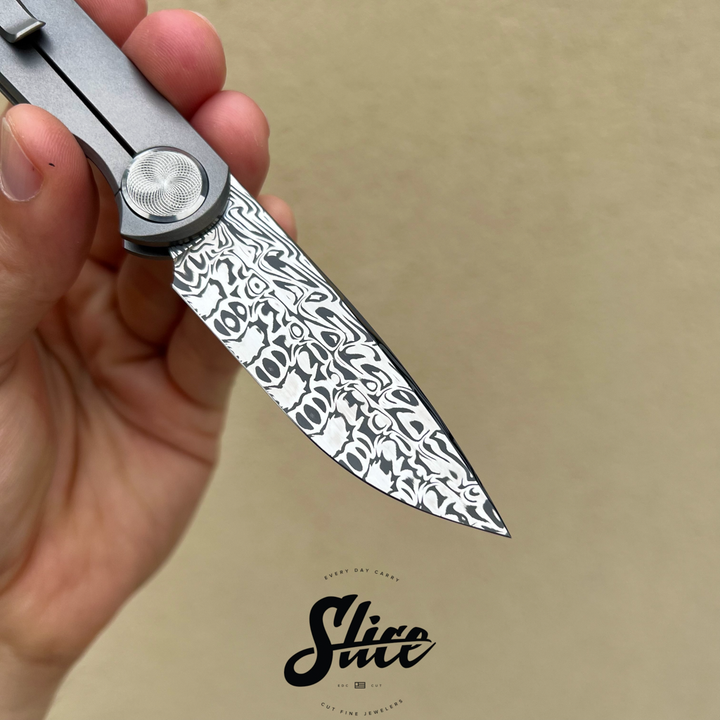 *SOLD* Gareth Bull 2.75" Damasteel Shamwari Spiro