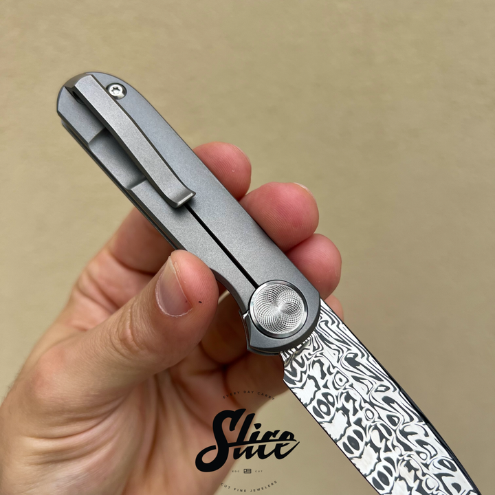 *SOLD* Gareth Bull 2.75" Damasteel Shamwari Spiro