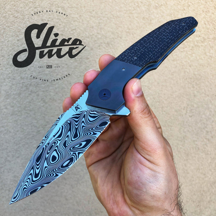 *SOLD* A2 Knives A6 premium in damasteel