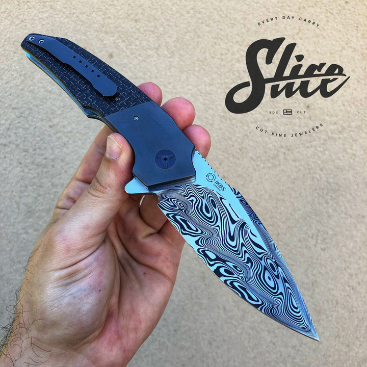 *SOLD* A2 Knives A6 premium in damasteel