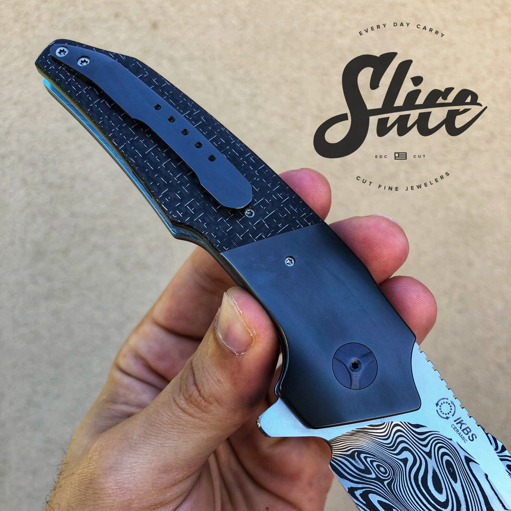 *SOLD* A2 Knives A6 premium in damasteel