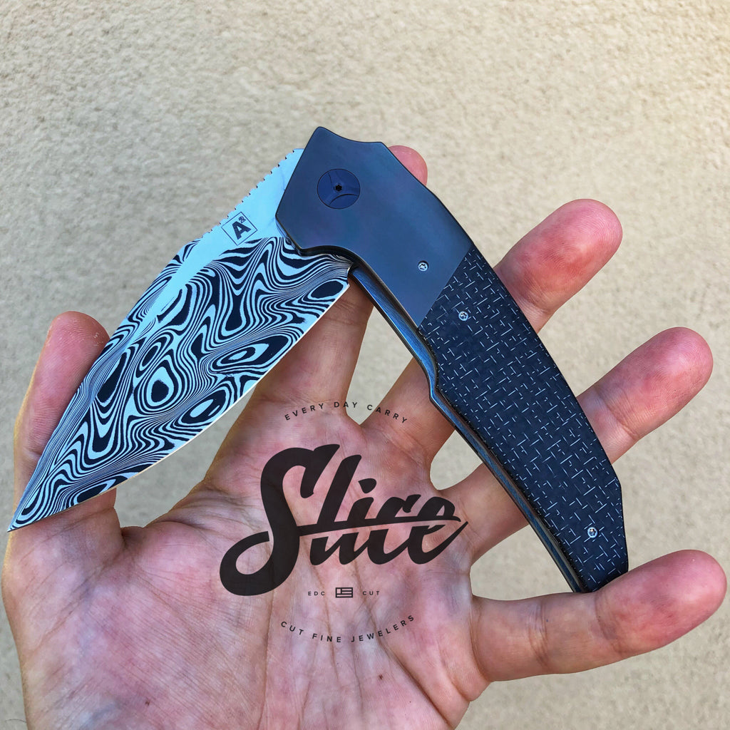 *SOLD* A2 Knives A6 premium in damasteel