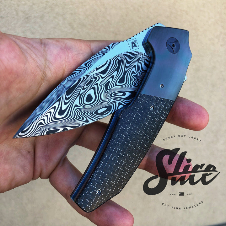 *SOLD* A2 Knives A6 premium in damasteel