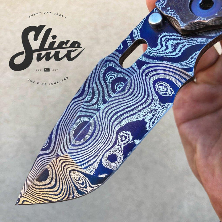 **SOLD** Mick Strider XL with Sole-Authored Cobalt forged Damascus.