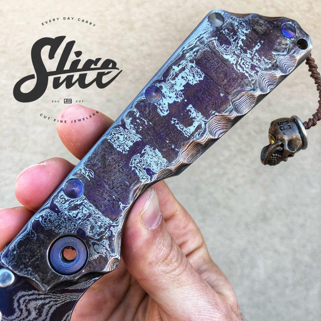 **SOLD** Mick Strider XL with Sole-Authored Cobalt forged Damascus.