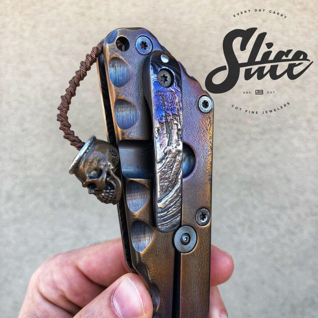 **SOLD** Mick Strider XL with Sole-Authored Cobalt forged Damascus.