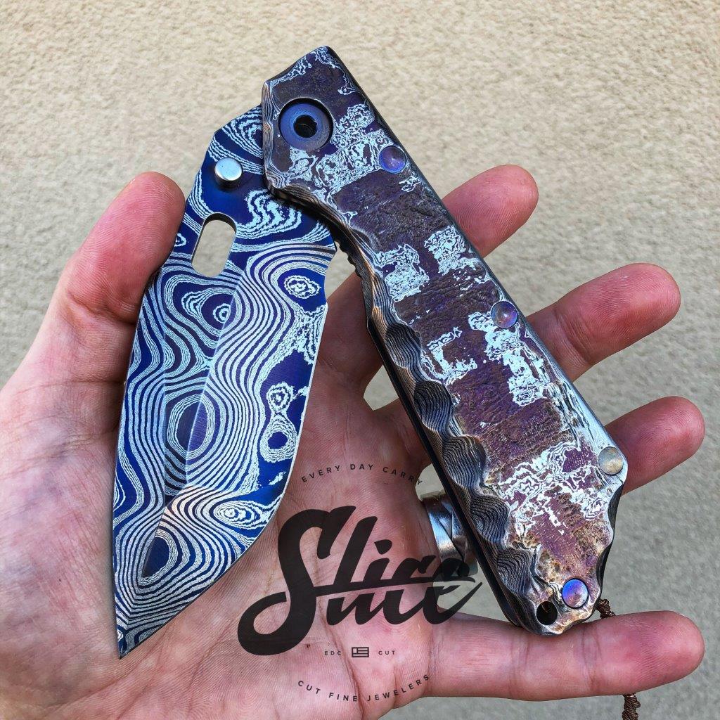 **SOLD** Mick Strider XL with Sole-Authored Cobalt forged Damascus.