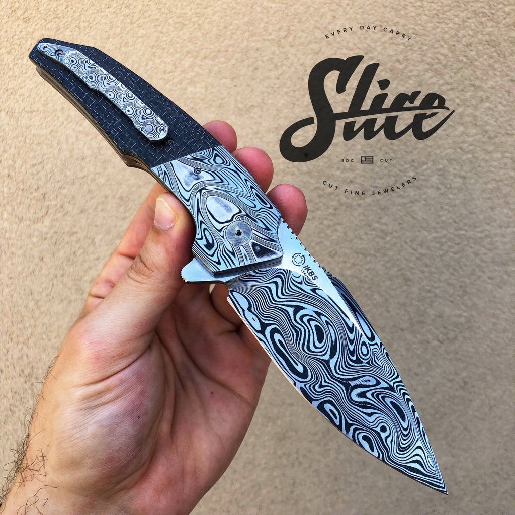 A2 Knives A6 premium in damasteel