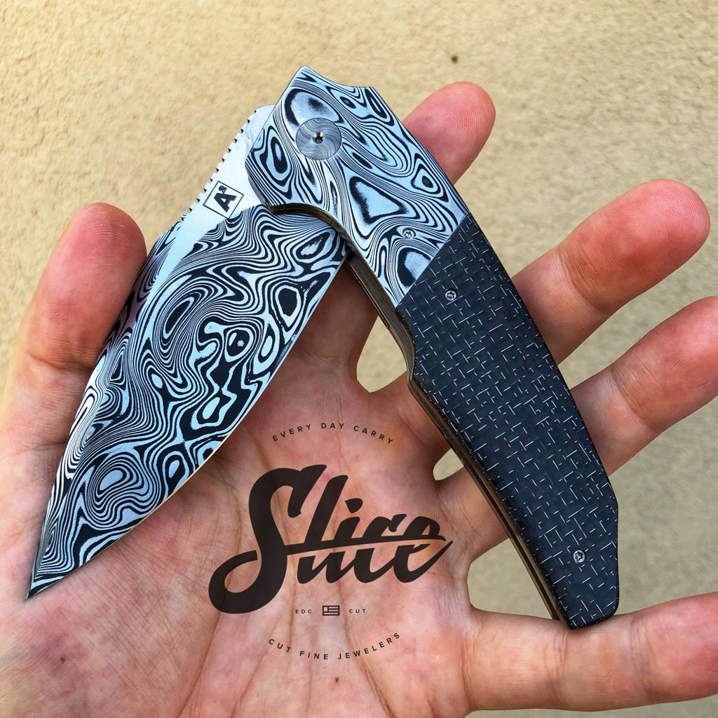 A2 Knives A6 premium in damasteel