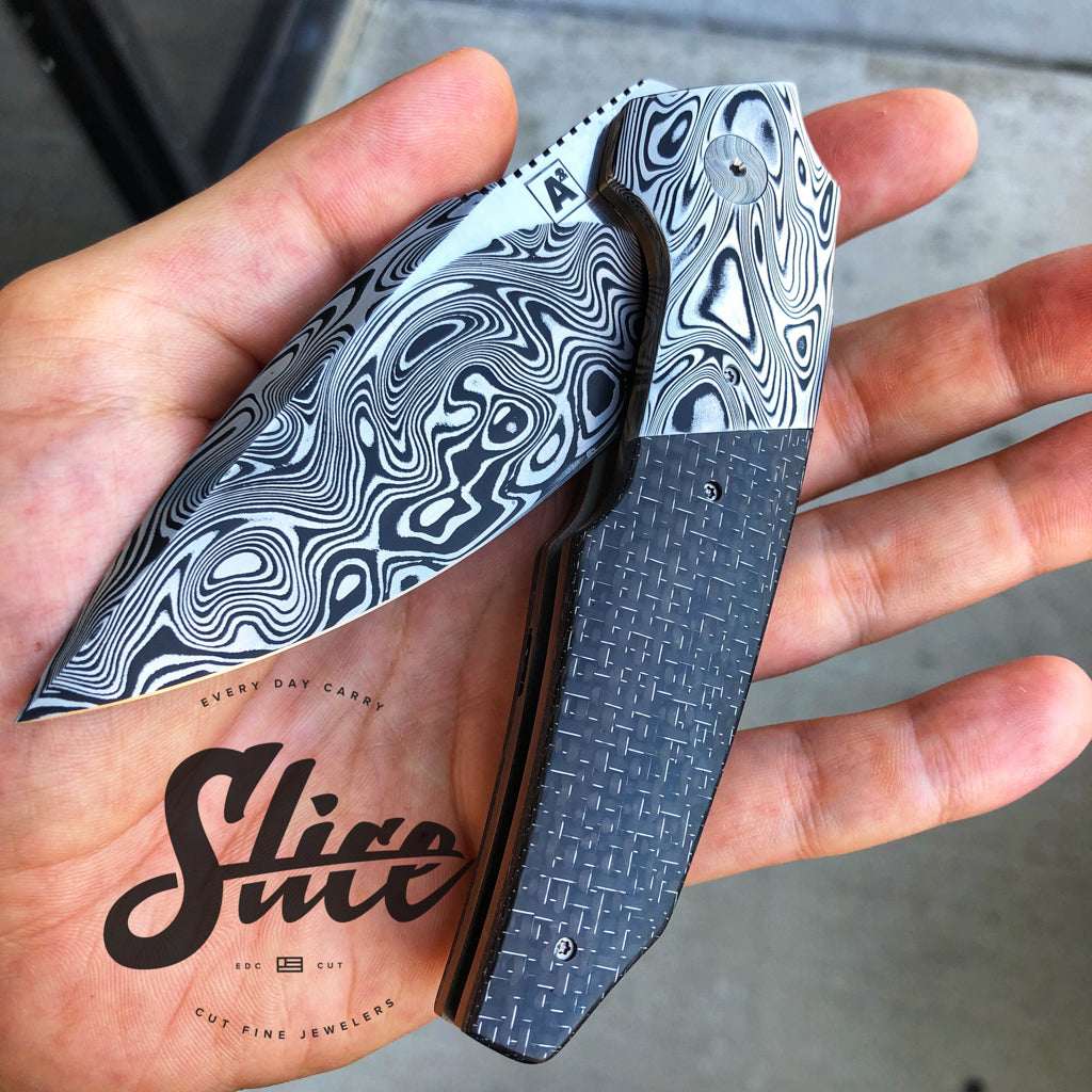 A2 Knives A6 premium in damasteel