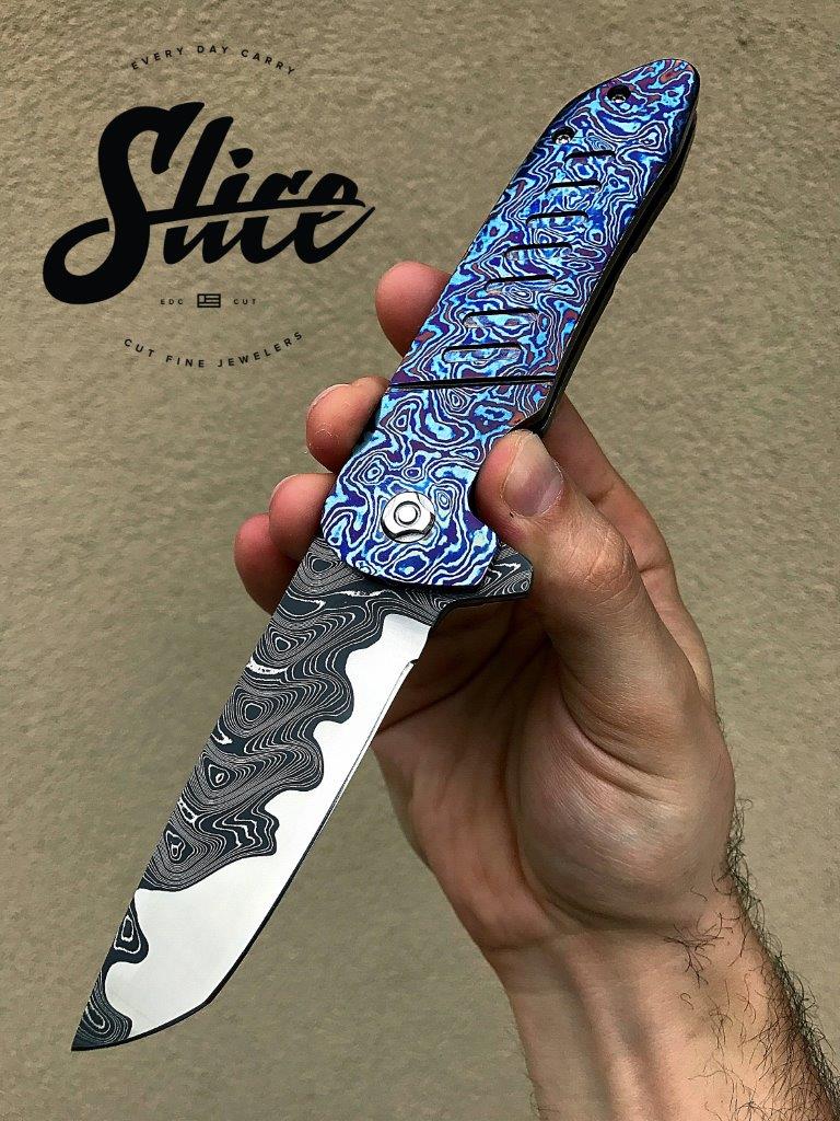 **SOLD** Mike Nguyen Knives full timascus Galileo.