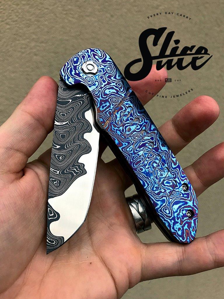 **SOLD** Mike Nguyen Knives full timascus Galileo.