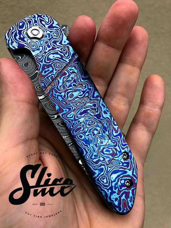 **SOLD** Mike Nguyen Knives full timascus Galileo.