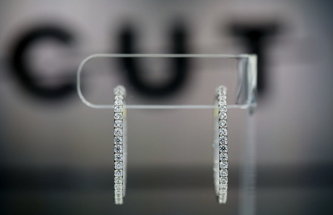 3 ct Diamond hoops