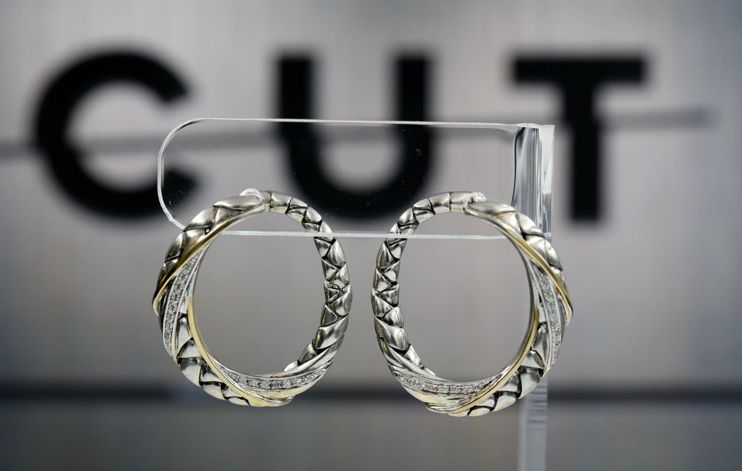 Eleganza diamond hoop earrings.