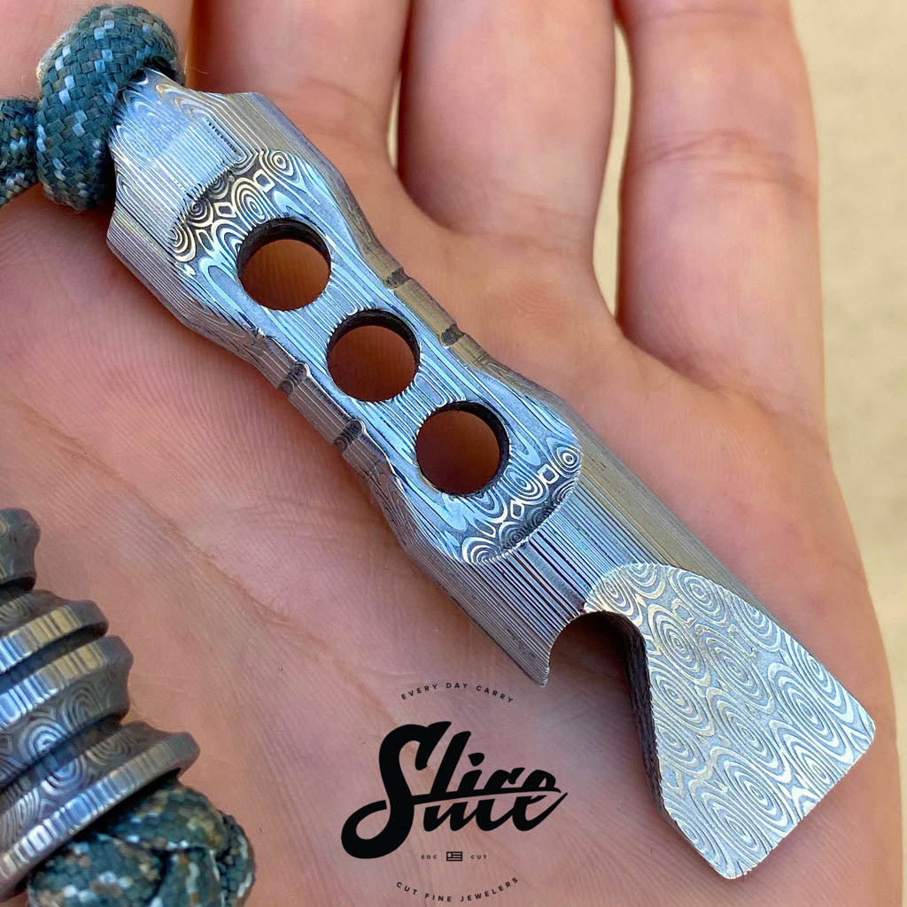 JBB (Brad Blount) Damasteel prybar and matching bead