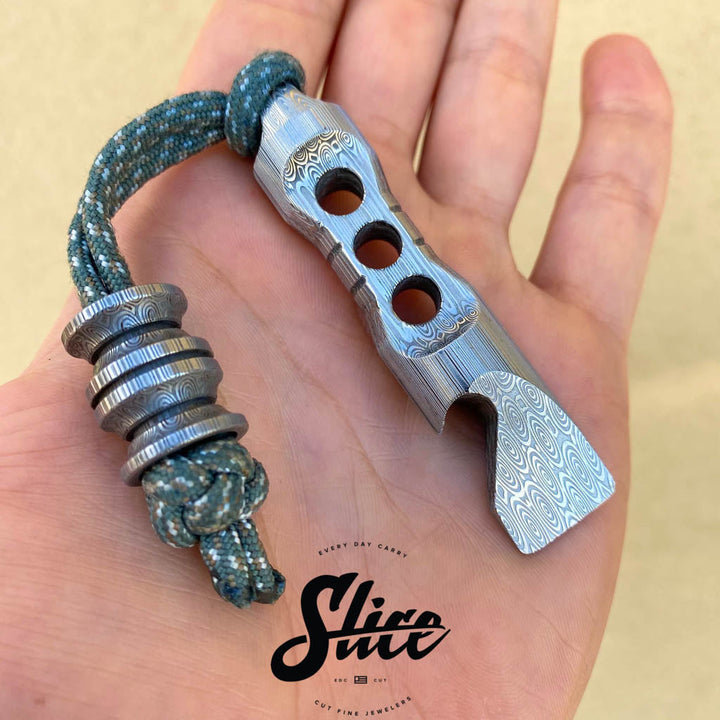 JBB (Brad Blount) Damasteel prybar and matching bead