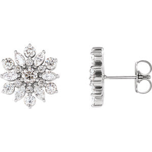 Diamond Vintage-Inspired Stud Earrings