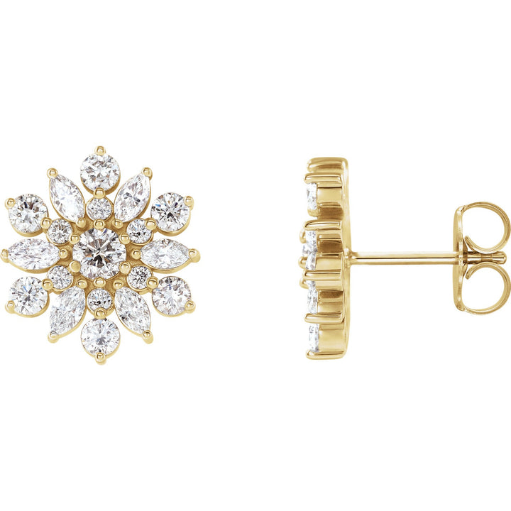 Diamond Vintage-Inspired Stud Earrings