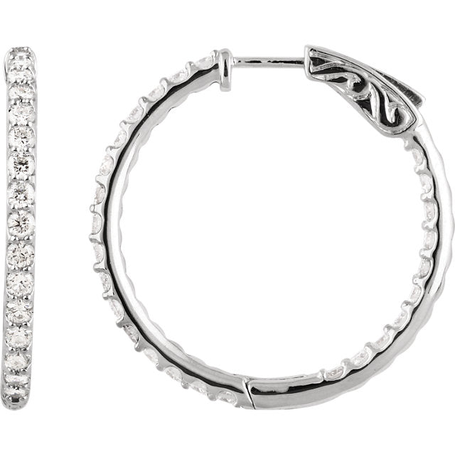 3 ct Diamond hoops