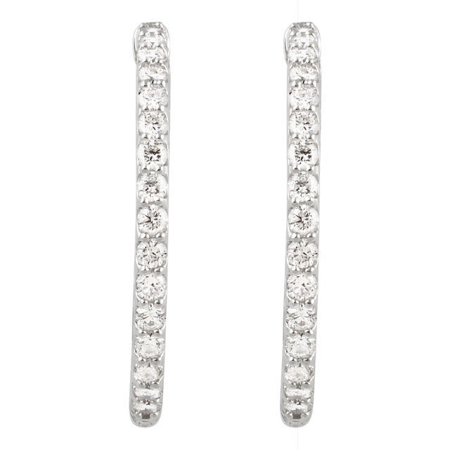 3 ct Diamond hoops