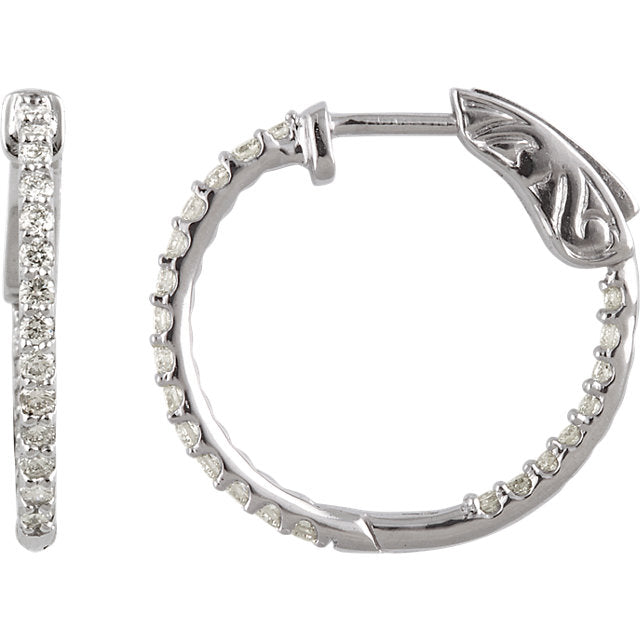 1/2 ct Diamond hoops