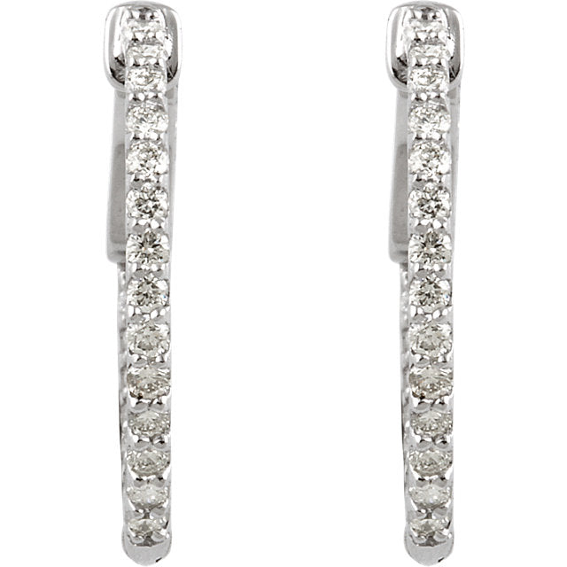 1/2 ct Diamond hoops