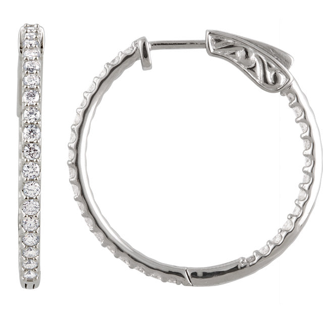 1 ct Diamond hoops