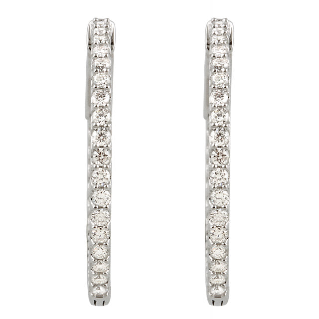 1 ct Diamond hoops